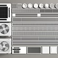 Various Air Conditioner Air Vent Designs Including Grille Circular and Linear Styles for Home