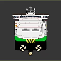 Green NorthSea King Ship With Modern Deck White Equipment And Sleek Design 3d model