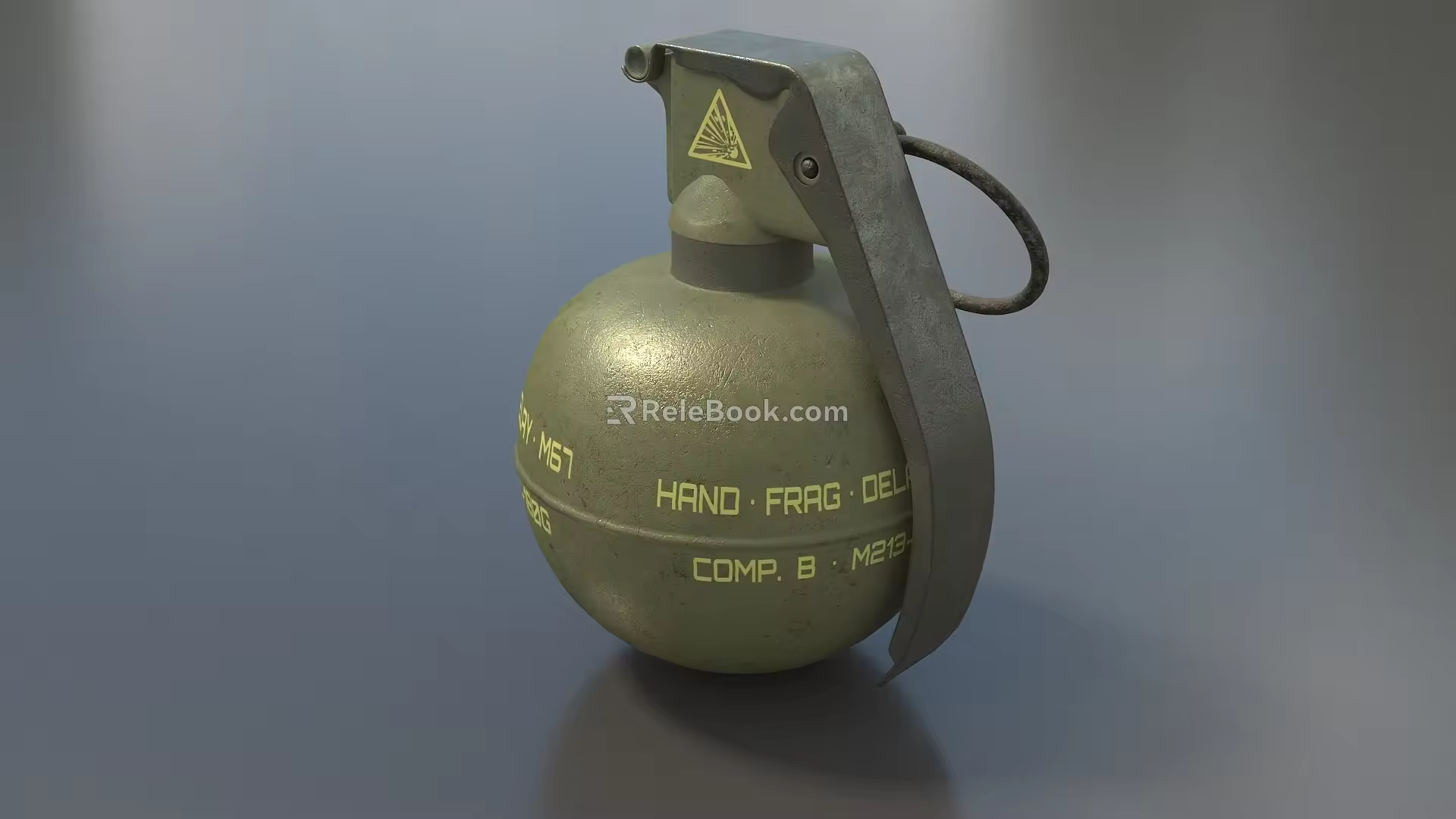 Grenade Smoke Bomb Flash Bomb High Explosive Bomb Tear Bomb Grenade Simple Model Grenade Low Model Low Face Number Grenade Game Grenade Video Level Realistic 3d model