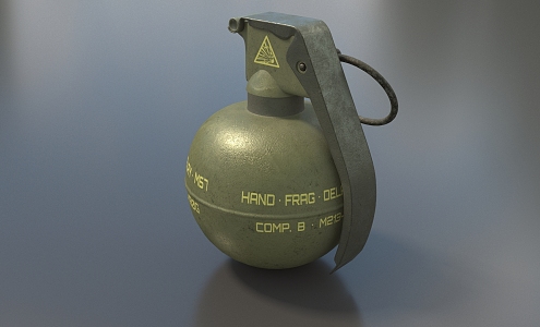 Grenade Smoke Bomb Flash Bomb High Explosive Bomb Tear Bomb Grenade Simple Model Grenade Low Model Low Face Number Grenade Game Grenade Video Level Realistic 3d model