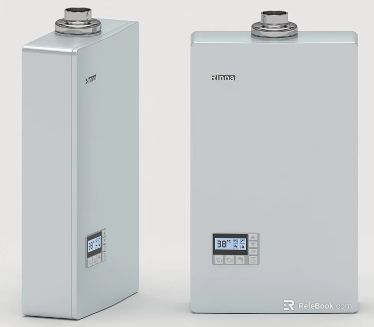 Zhimai Silver Water Heater With Digital Display And Control Buttons 3d model 