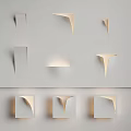 Quiet wall lamp gypsum lamp 3d model