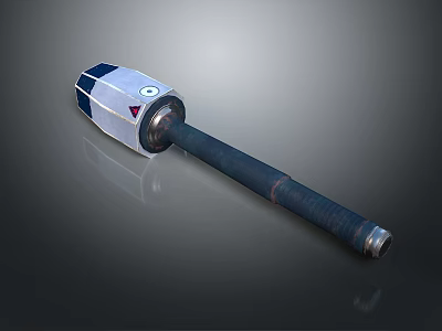 Modern Weapon Hammer Design With Silver Blue Red Head And Black Textured Handle 3d model Modern Weapon Hammer Design With Silver Blue Red Head And Black Textured Handle 3d model