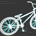 Black BMX Bicycle With High Handlebar And Compact Frame For Urban Riding