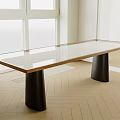 Vintage Desk Modern Dining Table Minimalist Table Long Table Metal Dining Table Solid Wood Dining Table Art Table Geometric Pattern Table Glass Table Office Desk Table 3d model