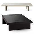 Minimalist Modern Coffee Table Featuring Light Dark Color Sleek Design And Smooth Surface