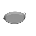 Durable Stainless Steel Cooking Pan With Dual Handles For Home Kitchen Use