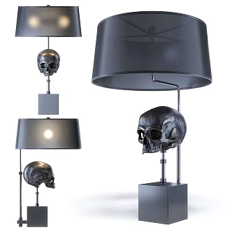 Modern Creative Table Lamp Skull Table Lamp Black Table Lamp Fabric Table Lamp 3d model