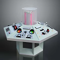 Space Mission Control Console With Multicolor Dials Buttons And Instrument Panels 3d model