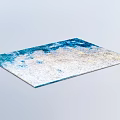 Square Rug With Blue And White Abstract Artistic Modern Interior Design