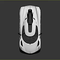 White Supercar With Sleek Design Black Accents Rear Spoiler And Reflective Surface