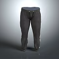 Dark Gray Drawstring Jogger Pants With Side Stripes And Elastic Waistband