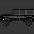 Rugged Off Road Car With Black Camouflage Exterior Red Seats And Roof Spotlights