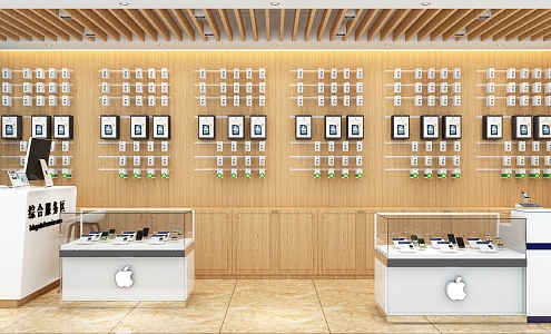 Modern Mobile Phone Shop 3d model