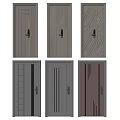 Modern Security Doors With Diverse Pattern Designs Secure Locks And Stylish Finishes 3d model