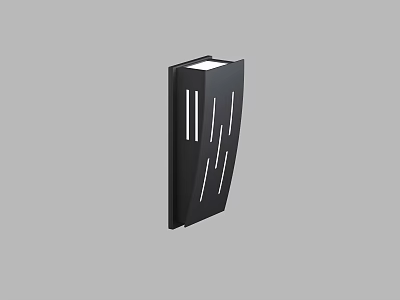 Modern Black Wall Lamp with Vertical Slits Design for Indoor Decorative Lighting 3d model