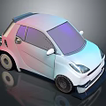 Small Sporty Car With Gradient Color 3D Rendered Exterior Stylish Wheels And Modern Windows