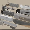 Modern Reception Desk Designs With Marble Countertops And Stylish Logo Display Features