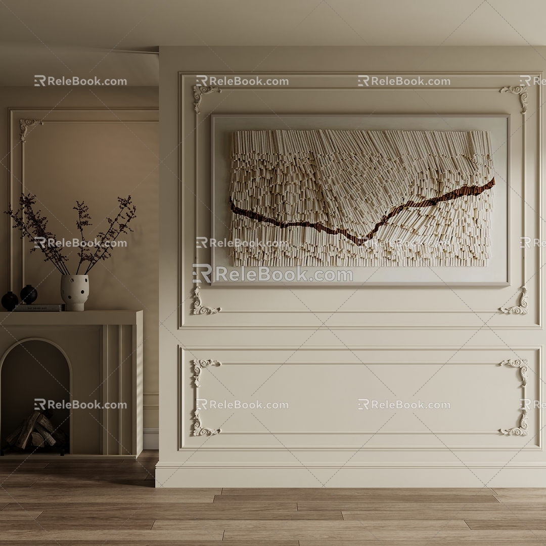 French decorative painting 3d model