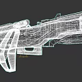 Futuristic Tactical Weapon With Black Design Integrated Scope And Ergonomic Grip