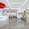 Modern Bank Anhui Agricultural Gold Bank outlets. 3d model