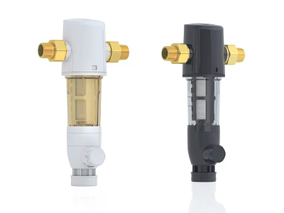 Public Facilities Water Filter Devices In White And Black With Transparent Housing 3d model