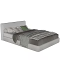 Cozy Modern Single Bed With Light Headboard Multiple Pillows And Soft Blanket