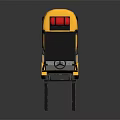Yellow Industrial Forklift With Black Cab Red Gas Cylinder And Forks