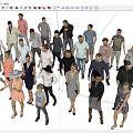 Group Of Diverse 3D People With Various Outfits And Poses