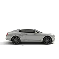White Bentley Two Door Sports Car With Black Wheels And Luxury Exterior