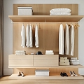 Modern open wardrobe 3d model