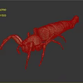 Detailed Copper Colored Spider Model Featuring Long Legs On Reflective Dark Background