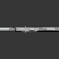 Metallic Modern Weapon With Mechanical Structure And Precision Design Details