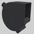 Industrial Blower with Square Housing and Metal Impeller Blades for Ventilation Systems