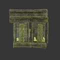 Ancient Stone Gate Structure With Carved Pillars And Detailed Stone Design 3d model