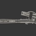 Red Handle Black Head Pipe Wrench Tool For Plumbing Repairs