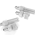 Energy Saving CFL Light Bulbs With Spiral And Straight Tube Shapes