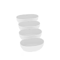 Sleek Modern Freestanding Oval Bathtub With Smooth Surface And Contemporary Design