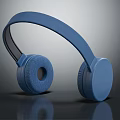 Blue Over Ear Headphones With Soft Fabric Ear Cups Modern Stylish Design For Daily Use