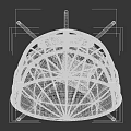 Hanging Wicker Egg Chair with Soft Cushions Modern Design Set of Two