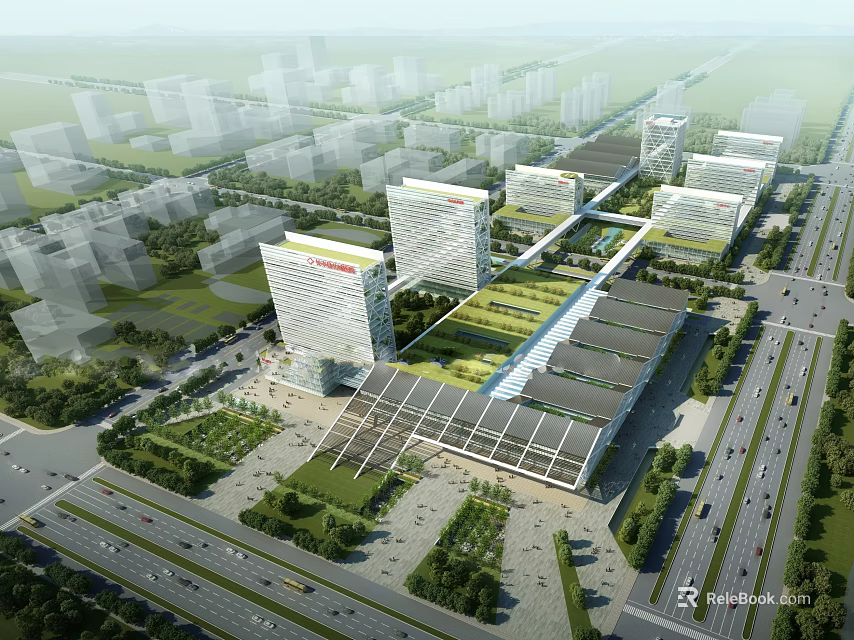 Modern Open Kitchen Interior Design With Island Counter And Dining Space 3d model