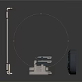 Industrial Mechanical Equipment With Steel Rod Wheel Base And Structural Components