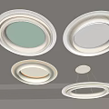 Modern Lighting Combinations With Round Ceiling Lamps Pendant Lights Ring Structure And Warm Glow 3d model
