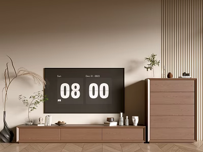 Modern Wood Grain TV Cabinet Simple Side Cabinet Bucket Cabinet Low Cabinet Whole Cabinet Sideboard Cabinet Balcony Cabinet Storage Cabinet Home Entrance Cabinet 3d model