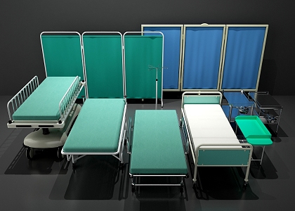 Modern hospital bed medical equipment 3d model