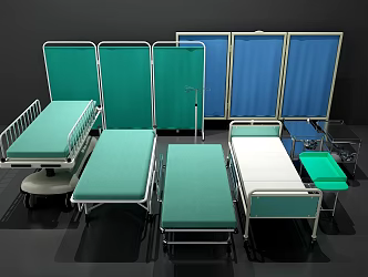 Modern hospital bed medical equipment 3d model