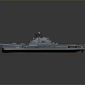Aircraft Carrier 3D Model With Colorful Deck Design And Command Tower Equipment Details