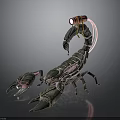 Fantasy Scorpion Character With Decorative Mechanical Back And Colorful Details
