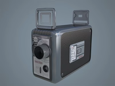 Retro Digital Camera With Classic Metal Body Leather Grip And Adjustment Dials 3d model