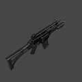 Modern Tactical Assault Rifle With Scope Rail System And Detachable Magazine